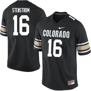 Men Colorado Buffaloes Blake Stenstrom #16 Home Black Stitched Jersey 804180-961