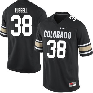 Men's Colorado Buffaloes Brady Russell #38 Home Black Official Jerseys 517791-765
