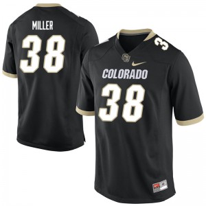 Men's Colorado Buffaloes Brock Miller #38 Stitched Black Jersey 365781-649