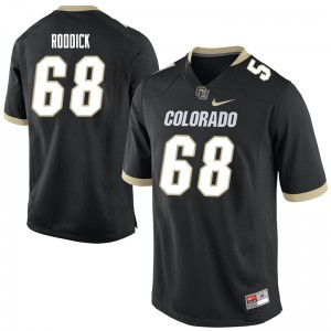 Mens Colorado Buffaloes Casey Roddick #68 University Black Jerseys 916480-725