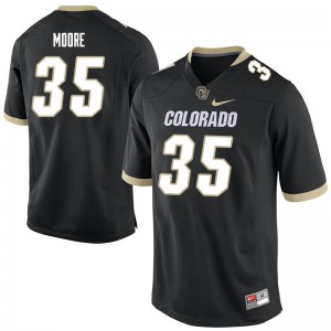 Mens Colorado Buffaloes Clyde Moore #35 Stitched Black Jersey 141901-429