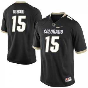 Mens Colorado Buffaloes Darrell Hubbard #15 Black Football Jerseys 314542-599