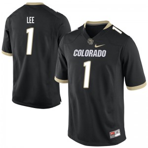 Men Colorado Buffaloes Donovan Lee #1 Stitched Black Jerseys 741810-707