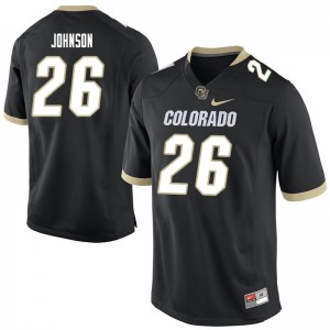Mens Colorado Buffaloes Dustin Johnson #26 Black Alumni Jerseys 605706-647