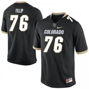 Men's Colorado Buffaloes Frank Fillip #76 Alumni Black Jersey 140911-572