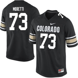 Men's Colorado Buffaloes Jacob Moretti #73 Home Black Football Jerseys 845886-588