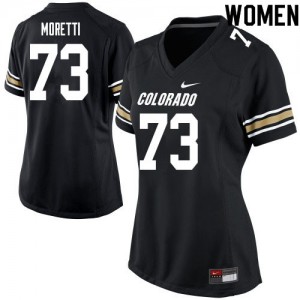Women Colorado Buffaloes Jacob Moretti #73 Black Player Jerseys 512857-423