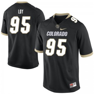 Men Colorado Buffaloes Sam Loy #95 Black Alumni Jersey 329522-385