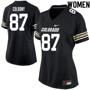 Women Colorado Buffaloes Vincent Colodny #87 Football Black Jerseys 446176-201