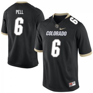 Mens Colorado Buffaloes Alec Pell #6 Official Black Jerseys 777328-706