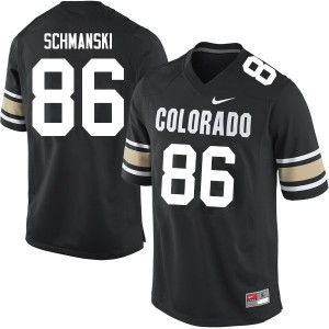 Men's Colorado Buffaloes C.J. Schmanski #86 Stitched Home Black Jerseys 673397-200