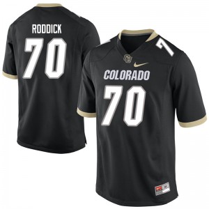 Men's Colorado Buffaloes Casey Roddick #70 College Black Jerseys 121428-897