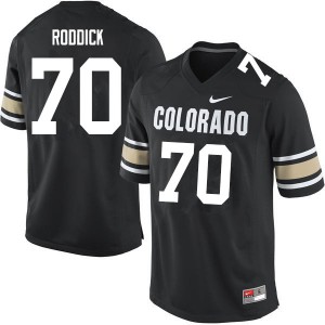 Men's Colorado Buffaloes Casey Roddick #70 Football Home Black Jersey 878973-190