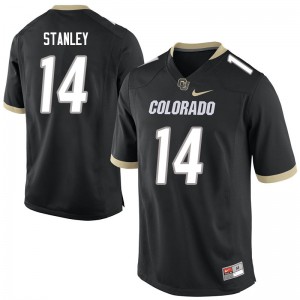 Men Colorado Buffaloes Dimitri Stanley #14 Black Football Jerseys 149012-352