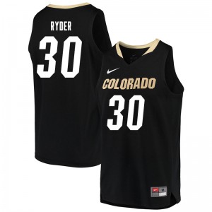 Men Colorado Buffaloes Frank Ryder #30 Stitch Black Jersey 791767-745