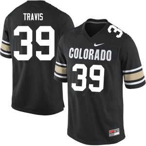Mens Colorado Buffaloes Ryan Travis #39 Home Black University Jerseys 465928-991