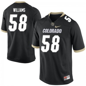 Men Colorado Buffaloes Alvin Williams #58 Stitched Black Jerseys 311211-144