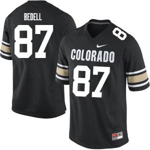 Men Colorado Buffaloes Derek Bedell #87 NCAA Home Black Jerseys 323812-857