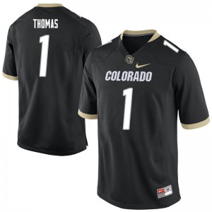 Mens Colorado Buffaloes Guy Thomas #1 Official Black Jerseys 115839-251
