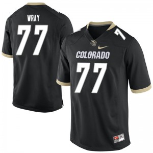 Men's Colorado Buffaloes Jake Wray #77 Black Football Jersey 836844-153