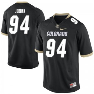 Men Colorado Buffaloes Janaz Jordan #94 Alumni Black Jerseys 878541-858
