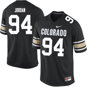 Mens Colorado Buffaloes Janaz Jordan #94 Stitched Home Black Jersey 781079-612