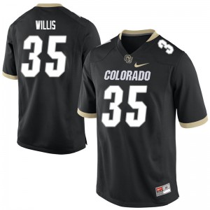 Men's Colorado Buffaloes Mac Willis #35 Black College Jerseys 626616-849