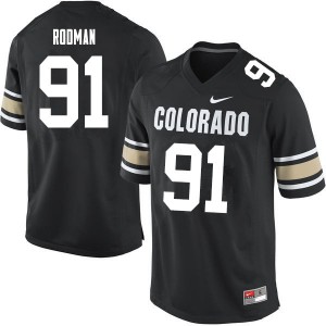 Men's Colorado Buffaloes Na'im Rodman #91 Embroidery Home Black Jerseys 764096-168