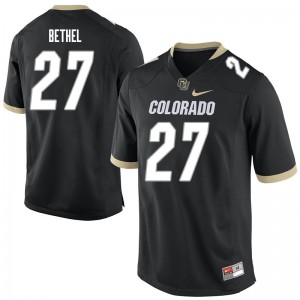Mens Colorado Buffaloes Nigel Bethel #27 Black NCAA Jerseys 977868-157