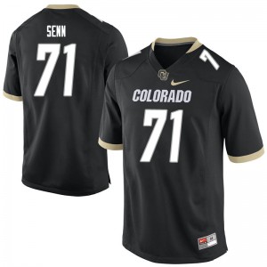 Mens Colorado Buffaloes Valentin Senn #71 Black Official Jerseys 586246-765