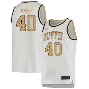 Men's Colorado Buffaloes Isaac Jessup #40 Stitched White Jersey 846443-749