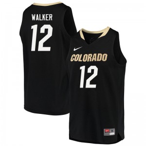 Men Colorado Buffaloes Jabari Walker #12 Black College Jersey 446220-268