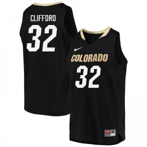 Mens Colorado Buffaloes Nique Clifford #32 Black Stitched Jerseys 764062-367