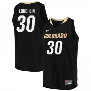 Mens Colorado Buffaloes Will Loughlin #30 NCAA Black Jersey 968765-884