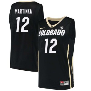 Men Colorado Buffaloes AJ Martinka #12 High School Black Jerseys 790361-263