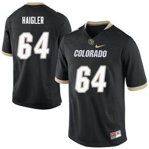 Mens Colorado Buffaloes Aaron Haigler #64 Black NCAA Jersey 740993-747