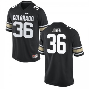 Mens Colorado Buffaloes Akil Jones #36 College Home Black Jerseys 951258-314