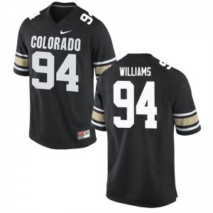 Men's Colorado Buffaloes Alfred Williams #94 University Home Black Jersey 419699-678