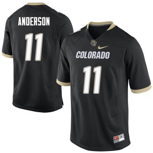 Men's Colorado Buffaloes Bobby Anderson #11 Stitched Black Jersey 681962-970