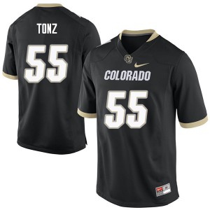 Men's Colorado Buffaloes Brett Tonz #55 Black Official Jerseys 286574-523