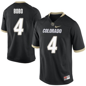 Mens Colorado Buffaloes Bryce Bobo #4 Black Player Jerseys 476158-516
