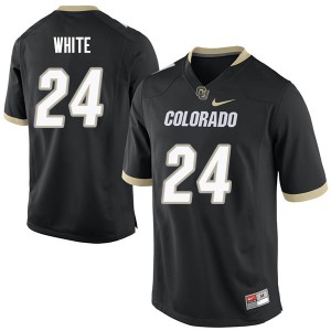 Men's Colorado Buffaloes Byron White #24 Black Embroidery Jerseys 707771-287