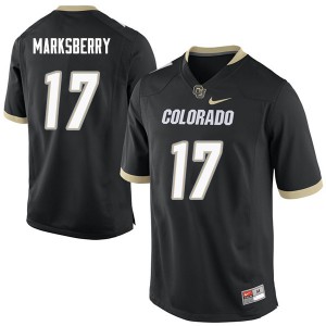 Men's Colorado Buffaloes Casey Marksberry #17 Black Stitch Jersey 288920-171