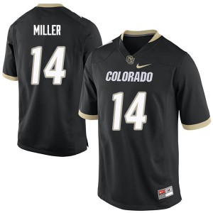 Mens Colorado Buffaloes Chris Miller #14 Stitch Black Jersey 561441-621