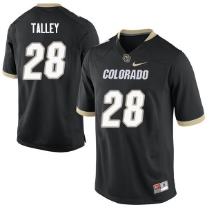 Men Colorado Buffaloes Daniel Talley #28 Black Stitch Jerseys 739270-499
