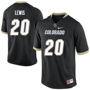 Men Colorado Buffaloes Drew Lewis #20 Football Black Jerseys 541613-534