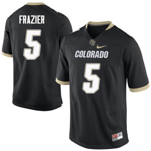 Men Colorado Buffaloes George Frazier #5 Black NCAA Jersey 996759-969