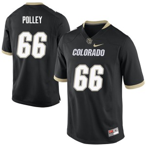 Men's Colorado Buffaloes Grant Polley #66 Official Black Jersey 360116-999