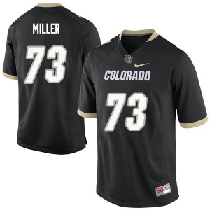 Men Colorado Buffaloes Isaac Miller #73 Black College Jerseys 377345-548