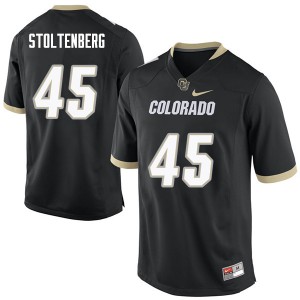 Men's Colorado Buffaloes Jacob Stoltenberg #45 Football Black Jerseys 299186-850